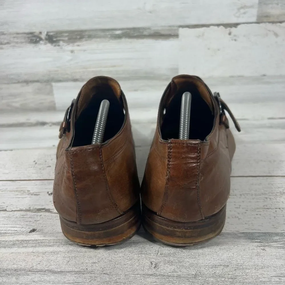 Johnston & Murphy Mens McClain Leather Monk Strap Buckle Derby Shoes Size‎ 11.5